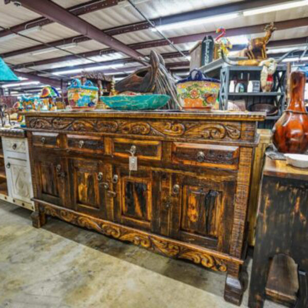 Quetzal 72 inch buffet / Tv stand hand carved